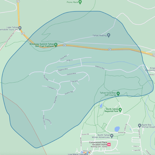 Map of Tahoe Vista