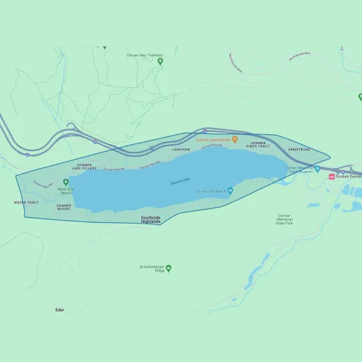 Map of Donner Lake